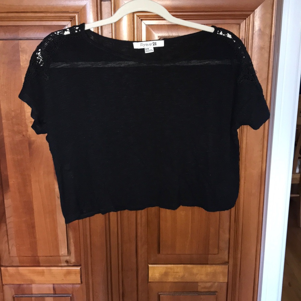Black crop top